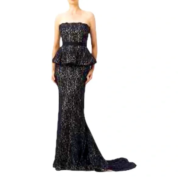 Adrianna Papell | Dresses | Adrianna Papell Lace Fitted Gown Size 2 |  Poshmark
